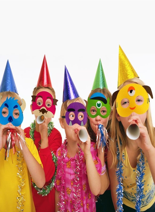 NF ORANGE 12pcs Monster Felt Masks，Monster Theme Party Supplies, the Monster Birthday party Decoration Birthday Party Dress Up Blindfold - Image 5